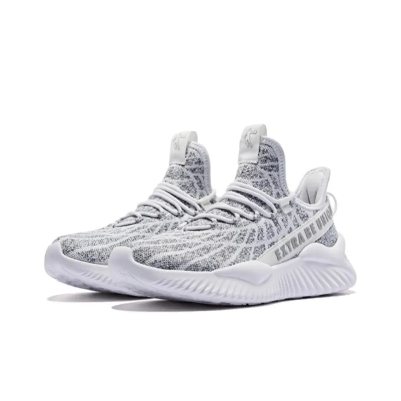 QIAODAN Abrasion Resistant Low Top Running Shoes Women's White-2