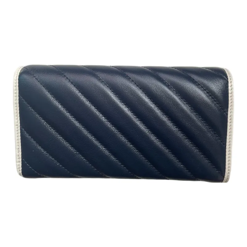 GUCCI GG Marmont Quilting Leather Wallet Women's Marine Blue-1