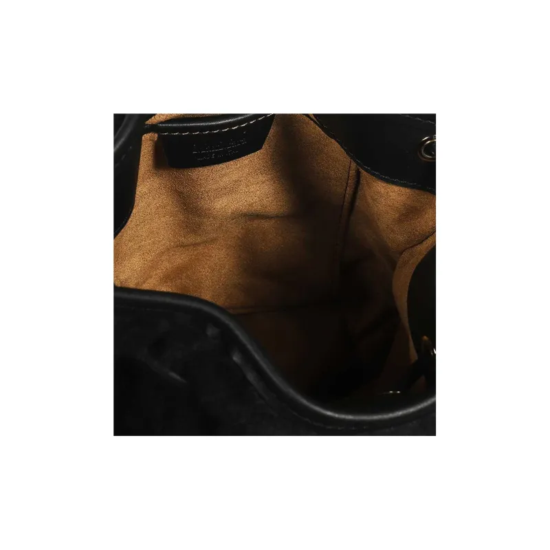 MaxMara Faux Fur Bucket Bags Crossbody Bag Shoulder Bag Women's Black-2