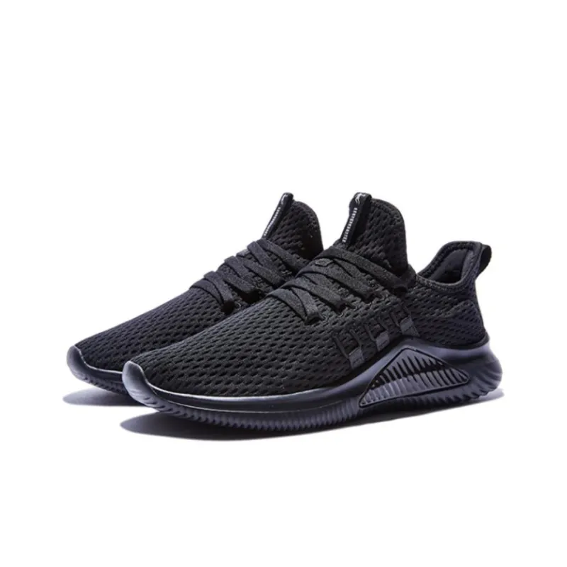 QIAODAN Cushioning Slip Resistant Abrasion Resistant Breathable Low Top Sprint Running Shoes Women's Black-2
