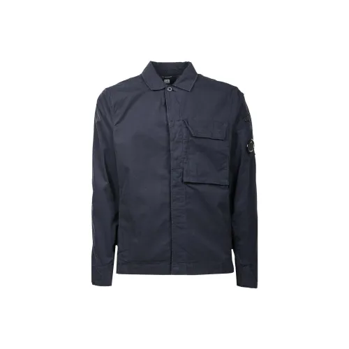 C.P.Company Shirts Men Navy Blue