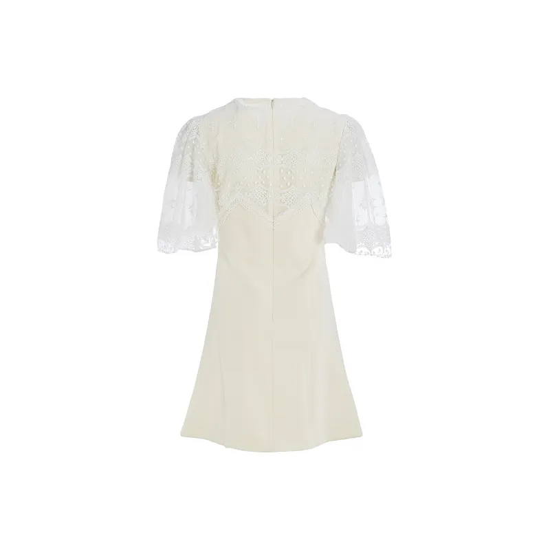 Marie Elie Short-Sleeved Dresses Women's Ivory-1