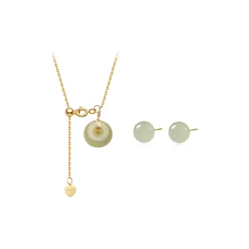 AGOVSKI Hetian Jade Pale Greenish White Jade Women's
