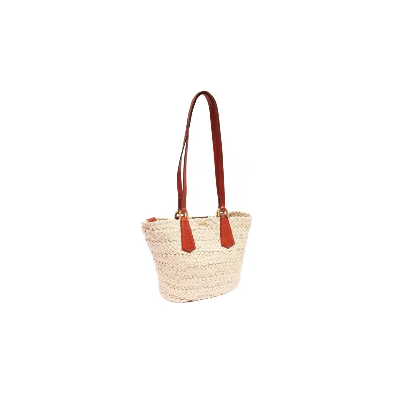 MaxMara Straw With Calfskin Bucket Bag, Handbag, Shoulder Bag Women's-1