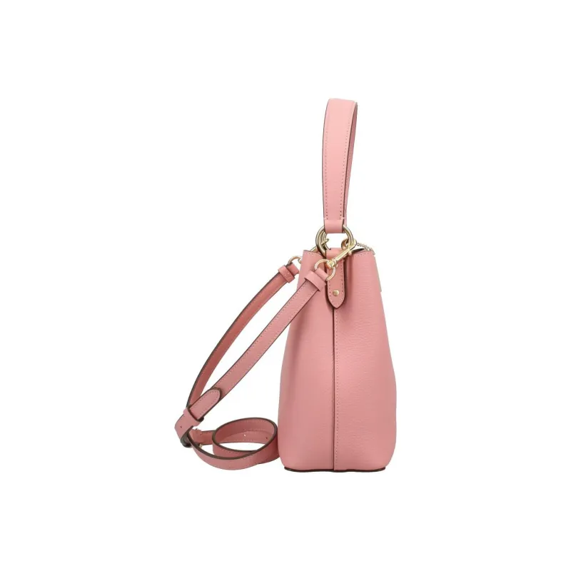 COACH Leather Portable Crossbody Bucket Bag, Shoulder Bag Trumpets Women's Cherry Blossom Pink-2