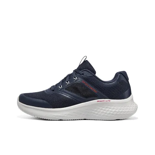 Skechers Anti Slip Wear Resistant Low Top Running shoes platform Men's Black White