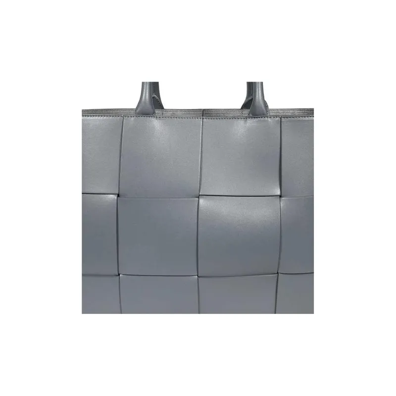 Bottega Veneta ARCO Cow Leather Tote Bag Shopping Bag Handbag Medium Size Men's Thunder Gray-1