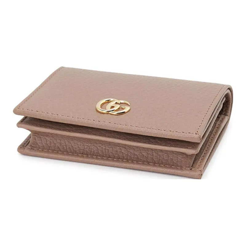 GUCCI GG Marmont Leather Wallet Women's Dusty Pink-2