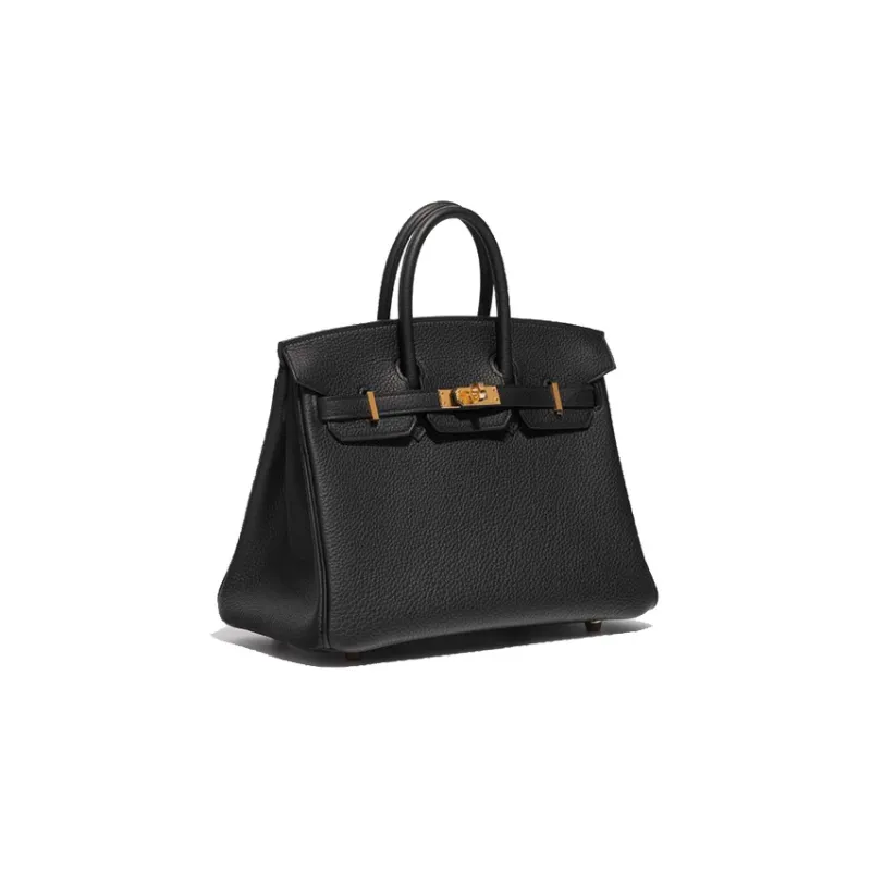 HERMES Birkin Togo Calfskin Birkin Bag Handbag 25 Women's Noir Black-3