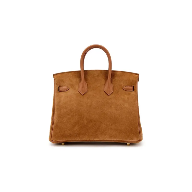HERMES Birkin Swift With Antelope Skin Birkin Bag Handbag Regular Women's Suede/Gold-3