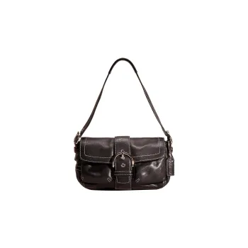 COACH Soho Leather Wine God Bag Handbag Shoulder Bag Women's Black