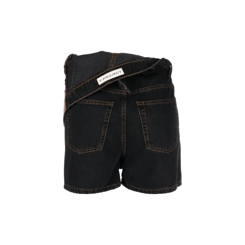 Y/Project Denim Shorts Women's Black-1