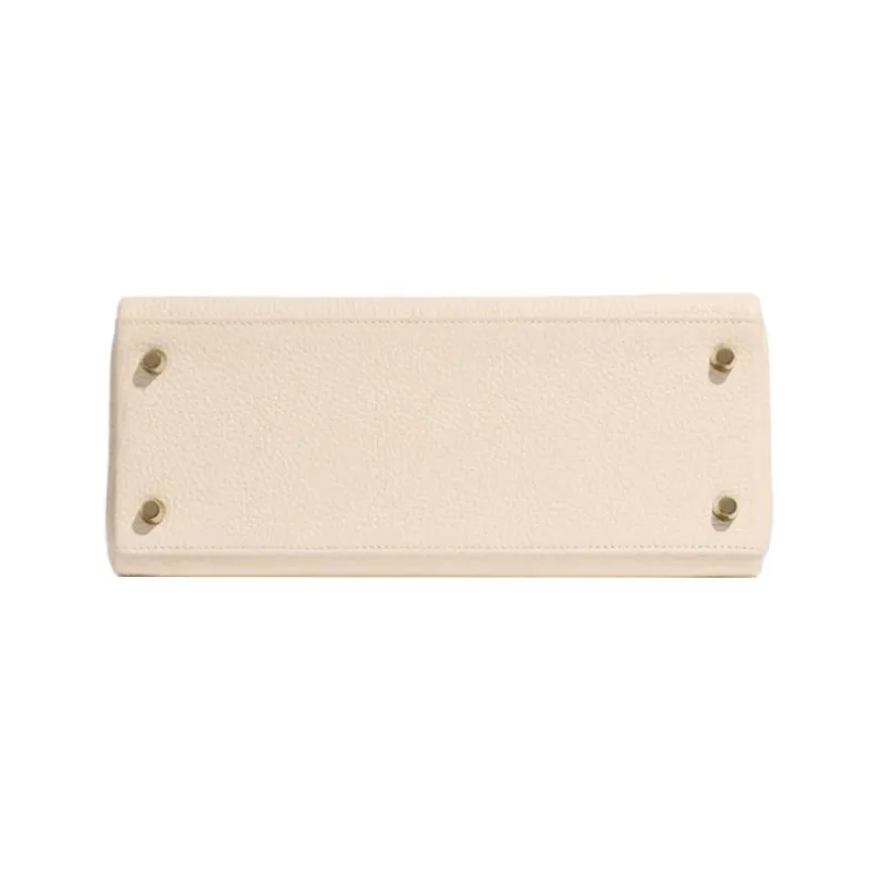 HERMES Kelly Togo Calfskin Kelly Bag Handbag Regular Women's Cream White-4