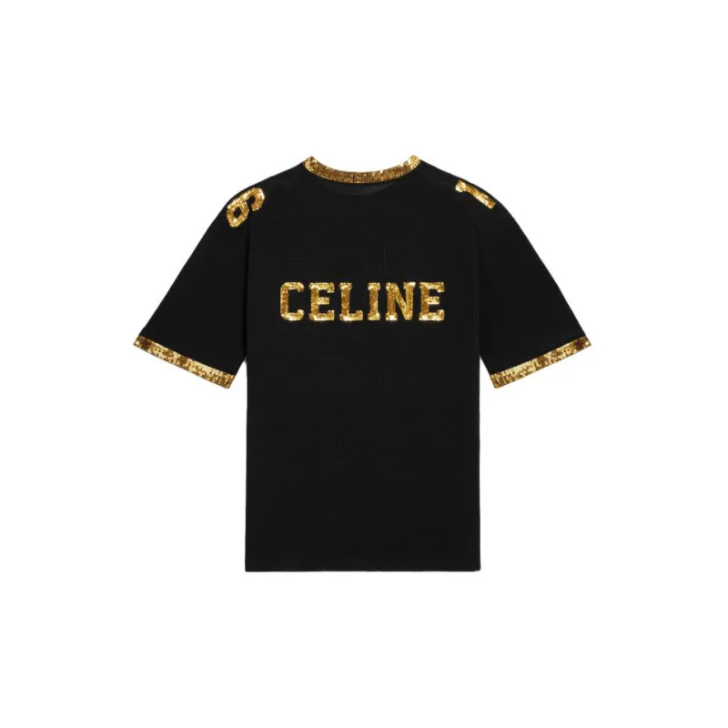 CELINE 16 Oversized Embroidered T Shirt-1