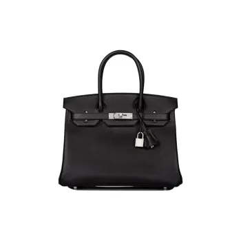 HERMES Birkin Epsom Leather Birkin Bag Handbags Regular Women's Noir Black