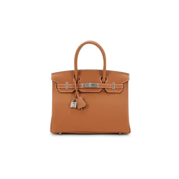 HERMES Birkin Togo Swift Cow Leather 3-in-1 Birkin Bag Handbags 30 Women's Brown Beige
