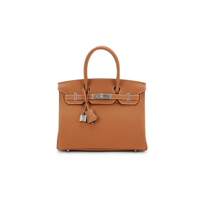 HERMES Birkin Togo Swift Cow Leather 3-in-1 Birkin Bag Handbags 30 Women's Brown Beige-0