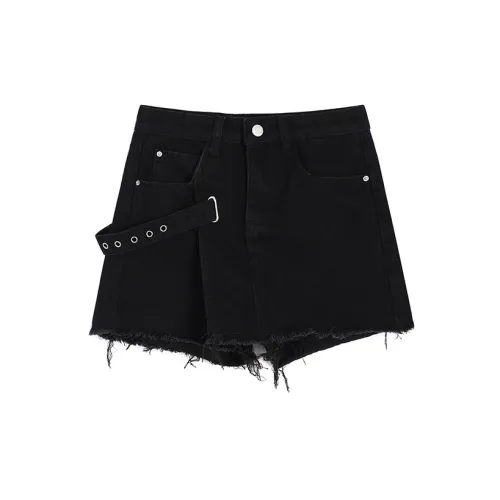 MINCOCROSEPEPPAR Denim Shorts Women's Black