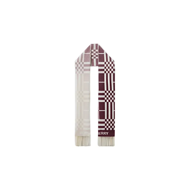 Burberry Knit Scarves Women's Light Pink Red-0