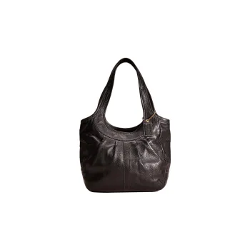 COACH Ergo Pleated Leather Tote Bag Shopping Bag Handbag Shoulder Bag Women's Black