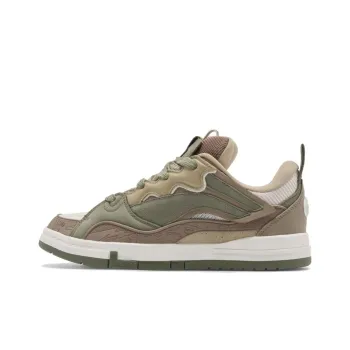 Aape x LiNing Wave Anti Slip Wear Resistant Low Top Skateboard Shoes Men's Greenish brown