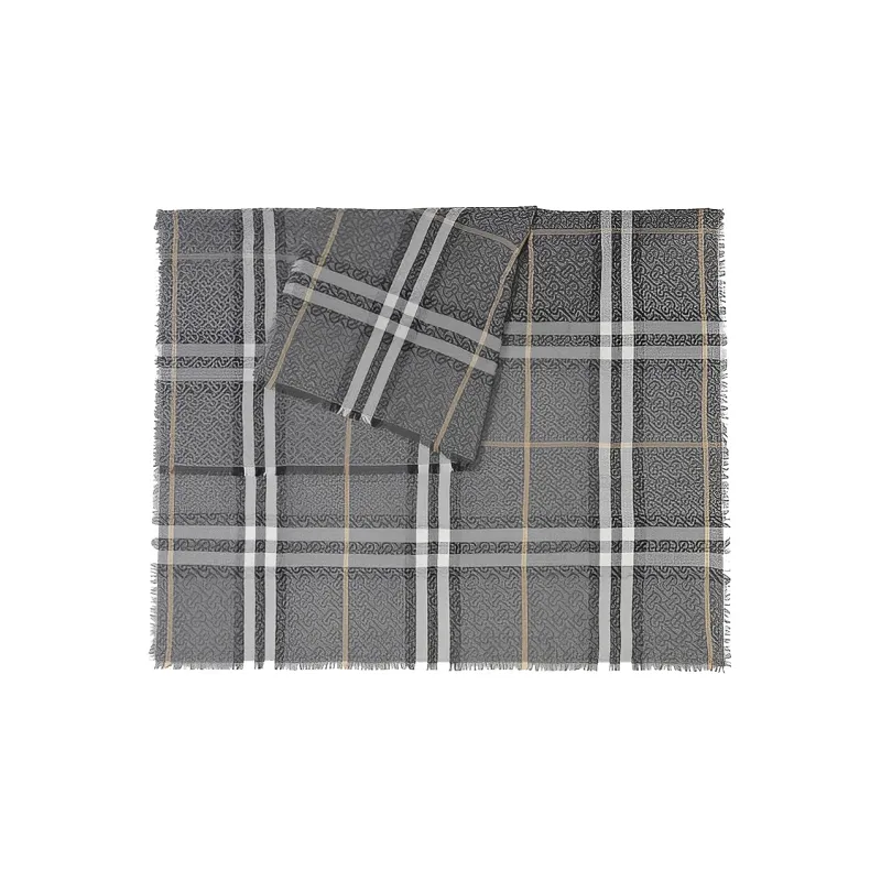 Burberry Knit Scarves Women's Gray-2