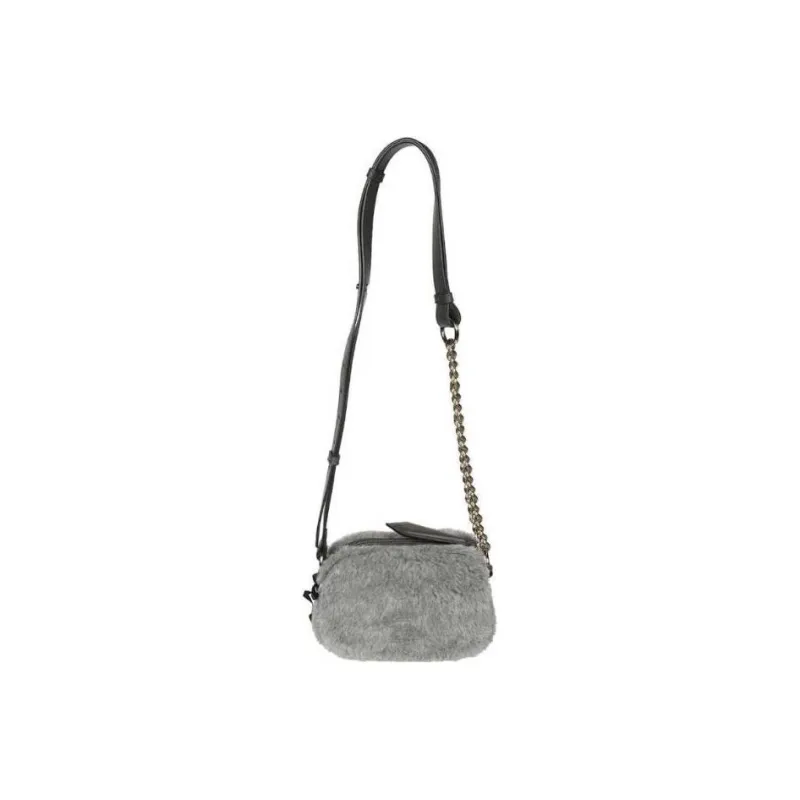 MaxMara Faux Fur Tote Bag Shopping Bag Crossbody Bag Shoulder Bag Women's Gray-1
