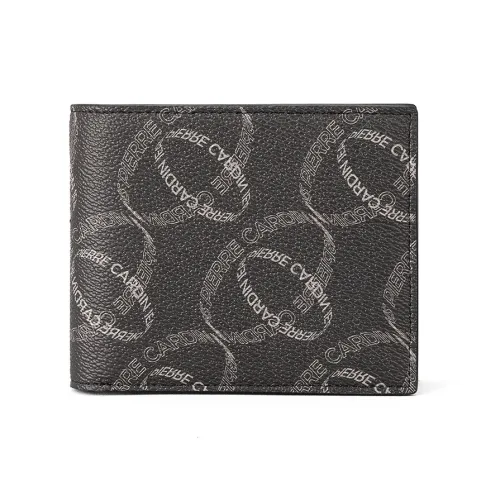 PIERRE CARDIN Cow Leather Money Ticket Clip Wallet Men's