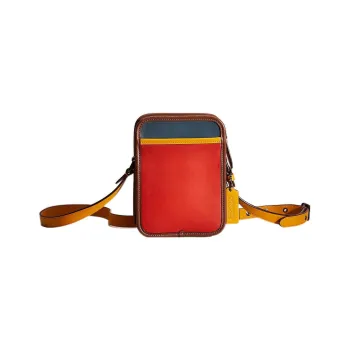 COACH Camera Glove Tanning Camera Bag Shoulder Bag Crossbody Bag Mini Women's Red & Blue