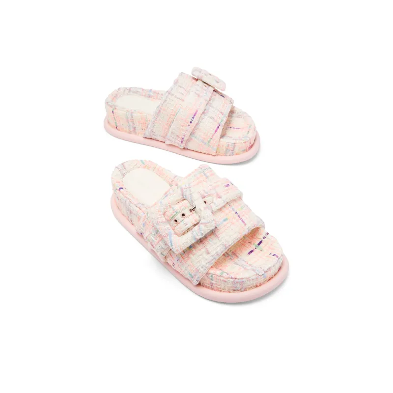 CHARLES&KEITH Slide Slippers Women's Black/Multi Composite Color/Pink-8