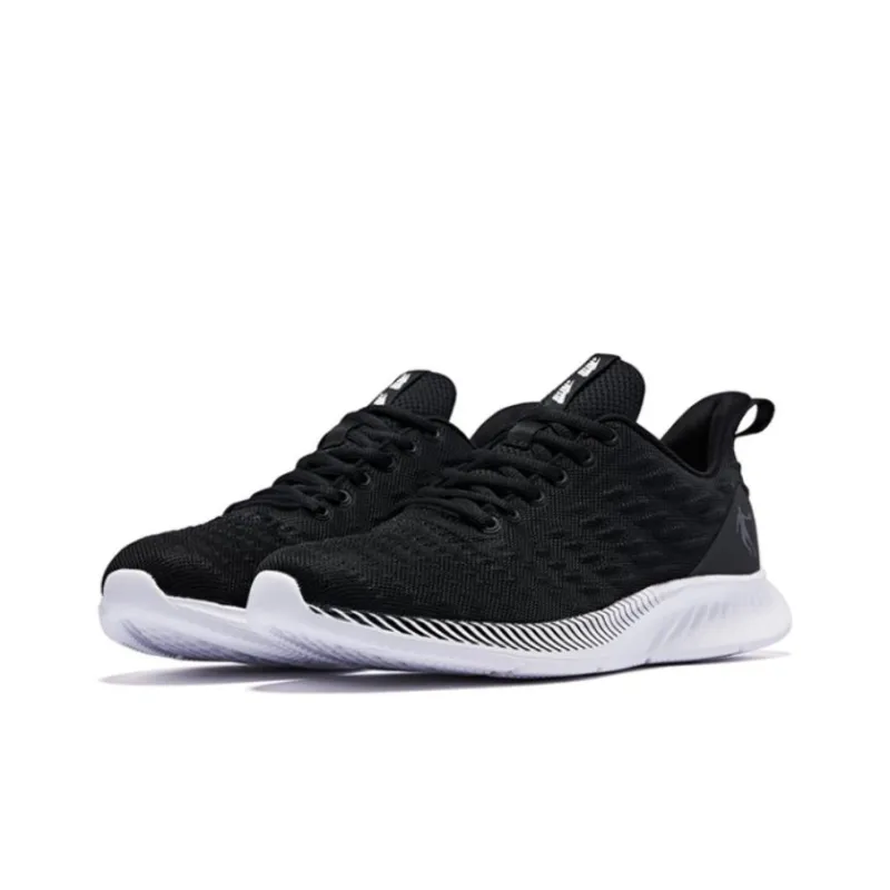 QIAODAN Durable Breathable Low Top Running Shoes Men's Black-2