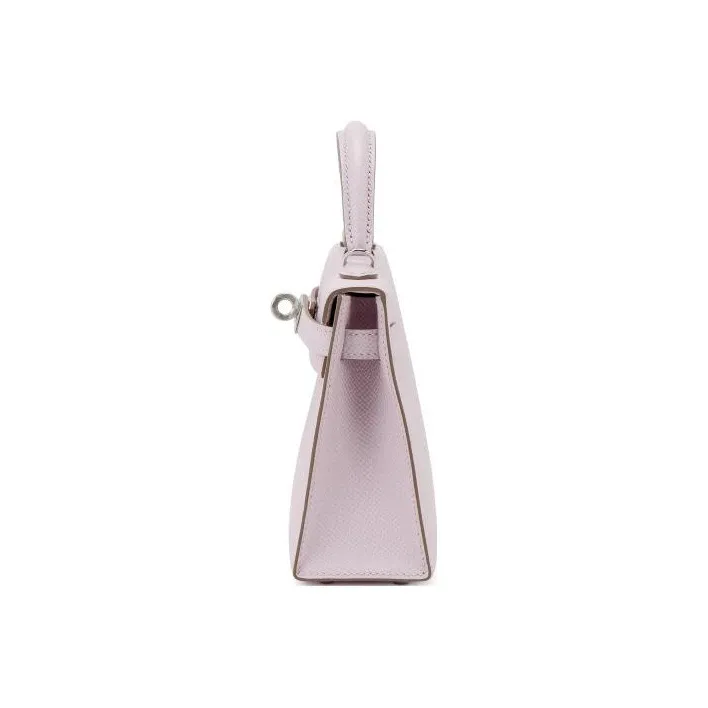 HERMES Mini Kelly Epsom Leather Kelly Bag Shoulder Bag Crossbody Bag Handbag Mini Women's 09 Mauve Pale Dream Purple-1