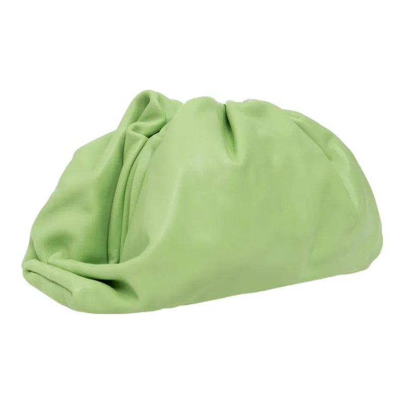 Bottega Veneta POUCH Cloud Bag Cow Leather Clutch Regular Women's Light Green-1
