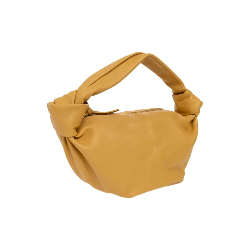 Bottega Veneta Cow Leather One Shoulder Handbag Mini Women's Yellow-1