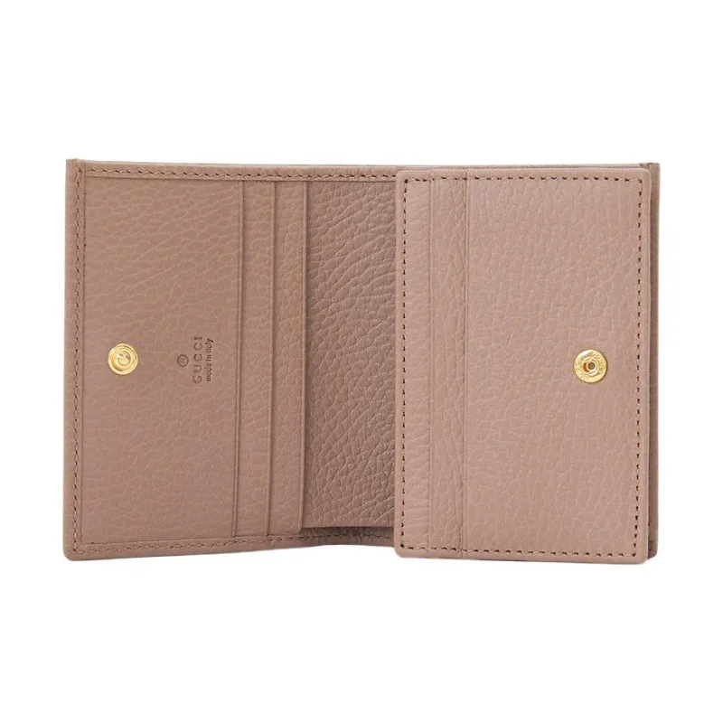 GUCCI GG Marmont Leather Wallet Women's Dusty Pink-1