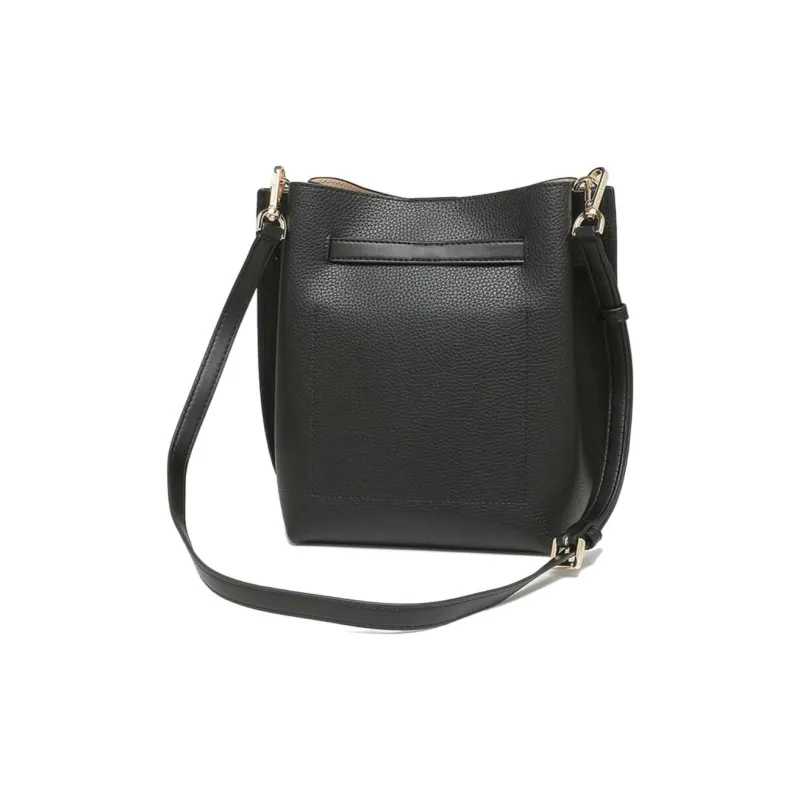 MICHAEL KORS Emilia Cow Leather Bucket Bags Shoulder Bag Crossbody Bag Small Size Women's Pure Black-4