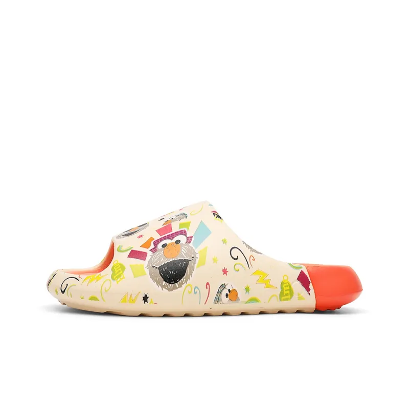 SESAME STREET EVA Cut Out Abrasion Resistant Slide Slippers Unisex Black-14