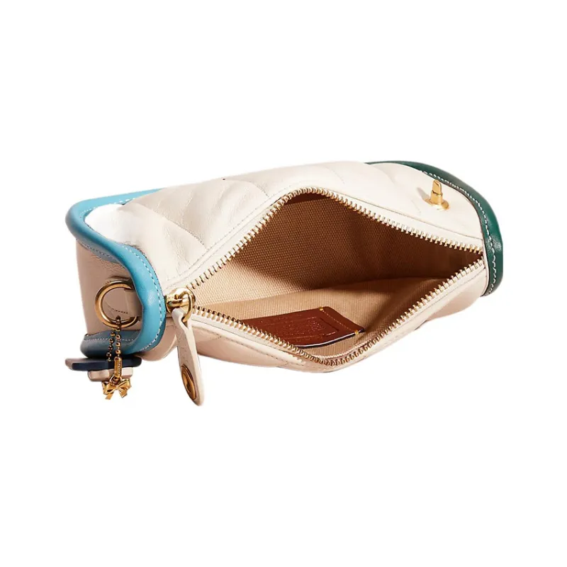 COACH Swinger Leather Shoulder Bag, Handbag, Shoulder Bag Small Size Women's Chalk White-2