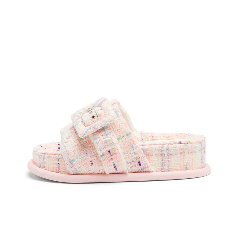 CHARLES&KEITH Slide Slippers Women's Black/Multi Composite Color/Pink-6