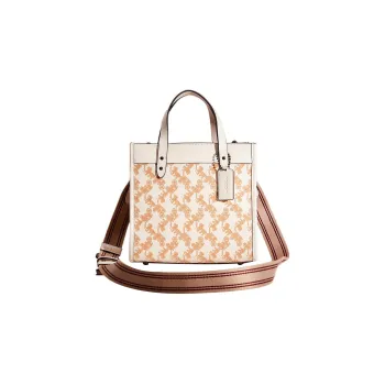 COACH Field Calfskin Suede Tote Bag Shopping Bag Shoulder Bag Crossbody Bag Handbag Medium Size Women's Chalk White