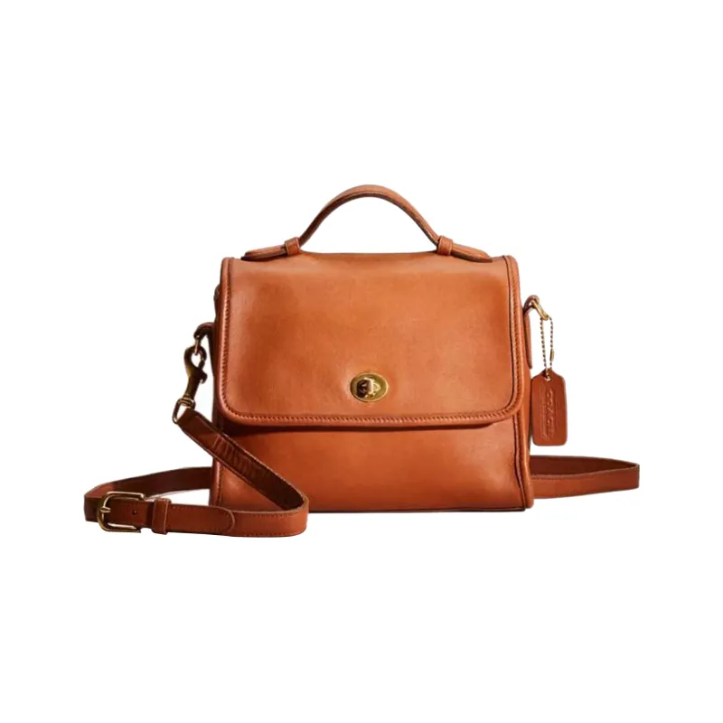 COACH Court Glove Tanning Palace Bag, Crossbody Bag, Shoulder Bag, Handbag Medium Size Women's Brown-0