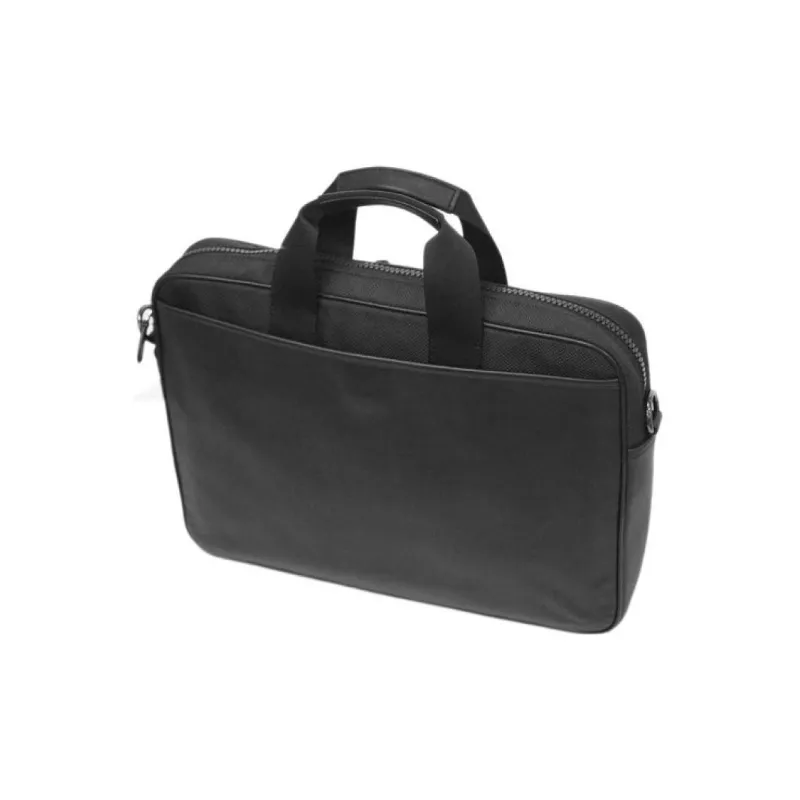 COACH Cowhide Leather Laptop Bag, Briefcase, Briefcase, One Shoulder Handbag Large Size Men's Black-2