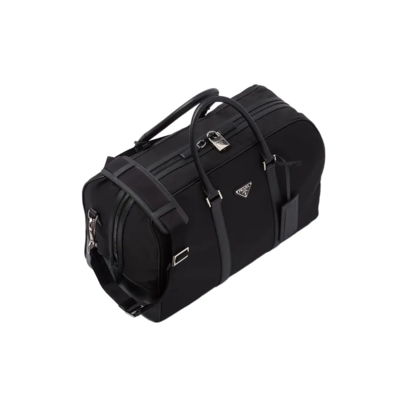 PRADA Re Nylon Fabric With Leather Handbag, Shoulder Bag, Crossbody Bag, Travel Bag Men's-1