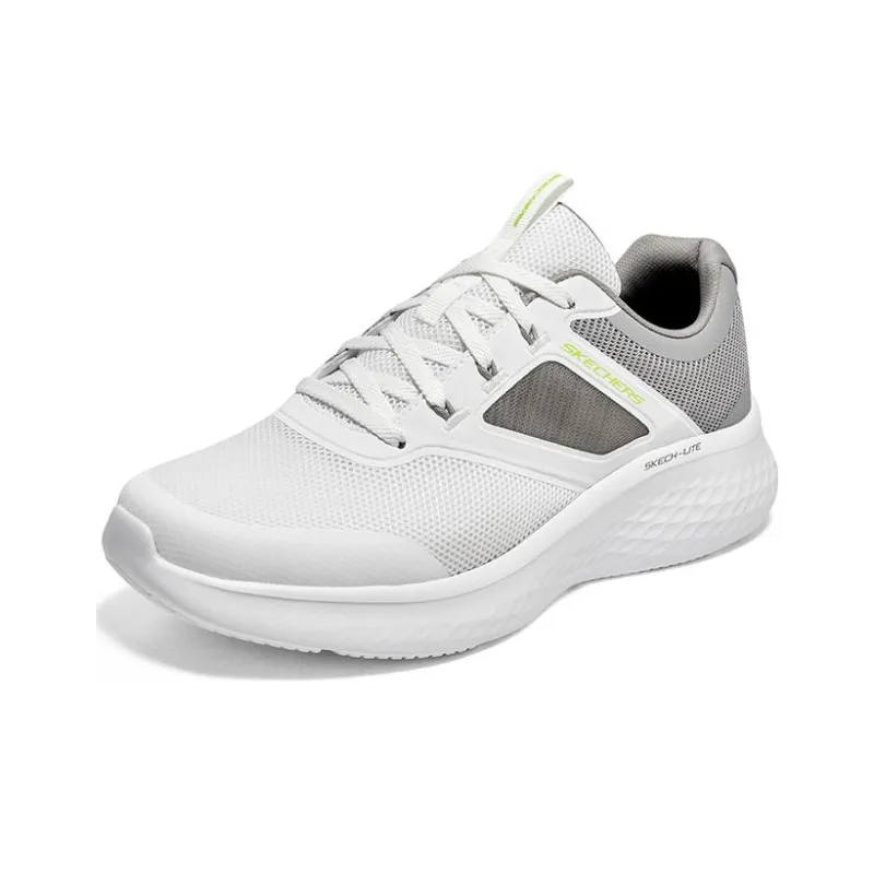Skechers Skech Lite Pro Anti Slip Wear Resistant Low Top Casual Running Shoes Men's White Gray-2