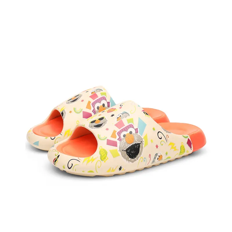 SESAME STREET EVA Cut Out Abrasion Resistant Slide Slippers Unisex Black-16