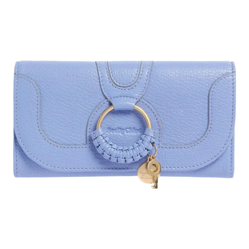 See By Chloe Hana Goatskin Long Card Holder Wallet Women's Blue-0