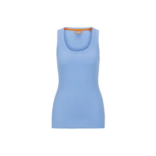 HUGO BOSS Tank Tops Women's Light Blue