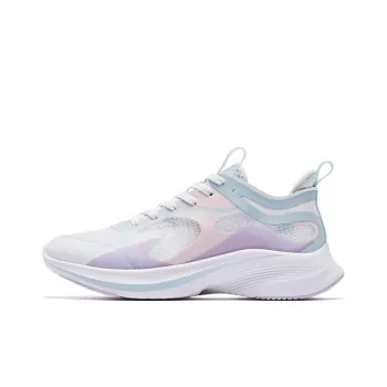 QIAODAN Light Speed 1.0 Cushioning Slip Resistant Low Top Running Shoes Women's White Blue