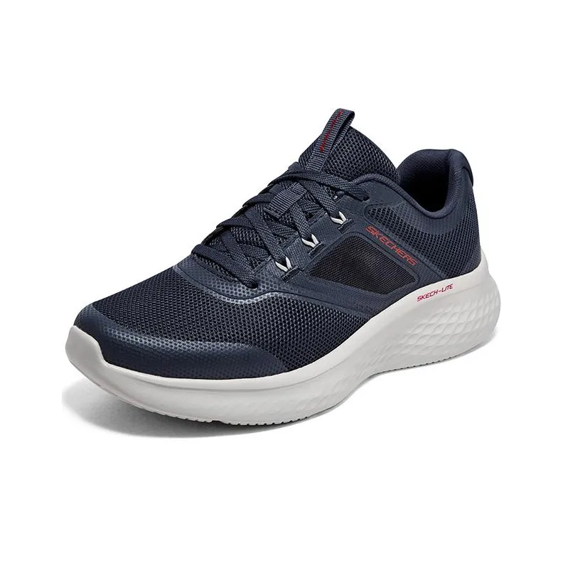 Skechers Anti Slip Wear Resistant Low Top Running Shoes Men's Black White-2