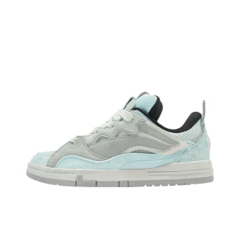 Aape x LiNing Wave Anti Slip Wear Resistant Low Top Skateboard Shoes Men's Gray Blue